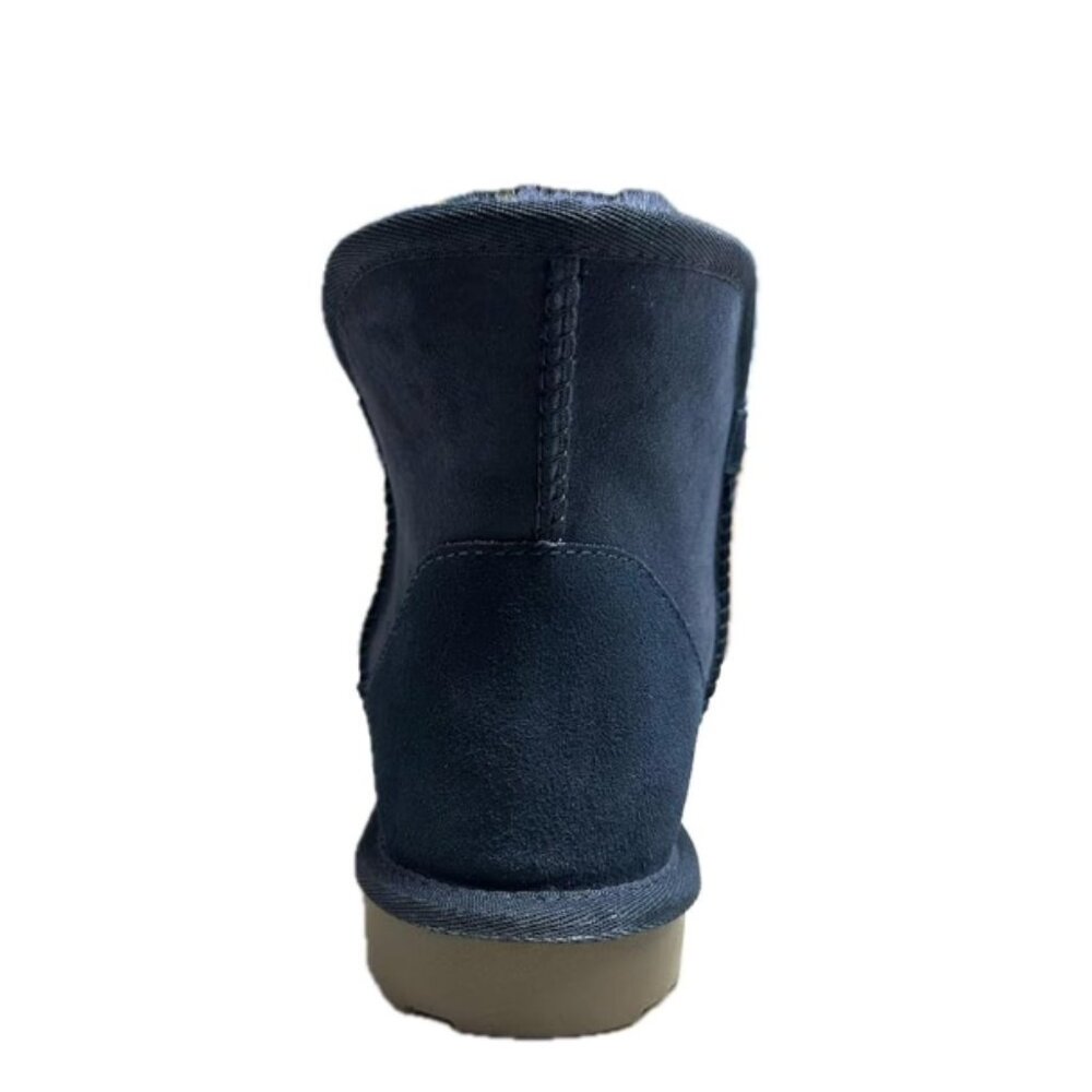NEW! Kirkland Signature Ladies' Genuine Australia Sheepskin Short Boots Navy - Picture 3 of 4
